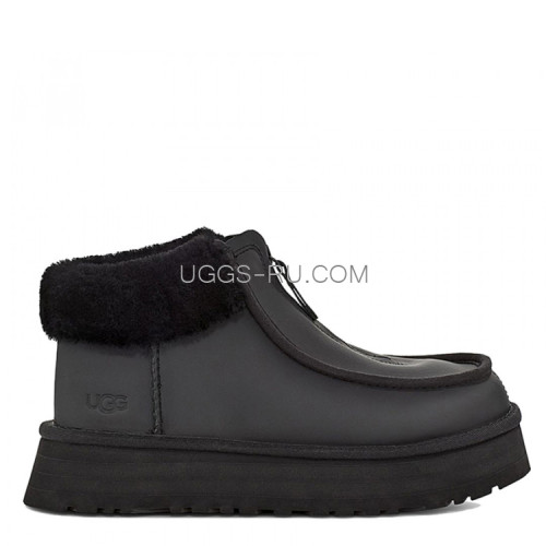 UGG Funkette Platform Leather Black