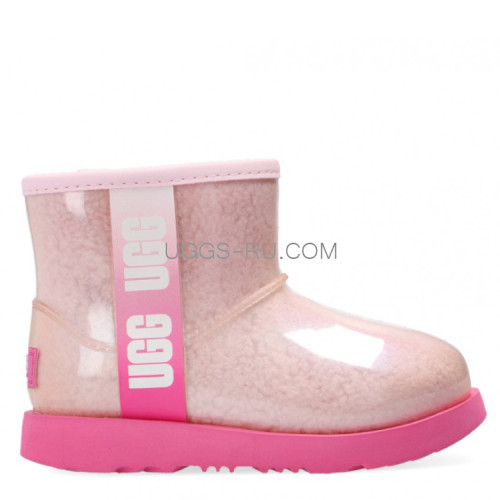 UGG Kids Clear Classic Mini II Pink Combo