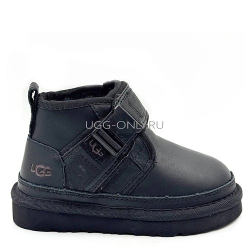 Kids Neumel Snapback Leather Black
