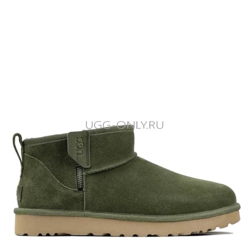 Mens Classic Ultra Mini Zip Boot Khaki