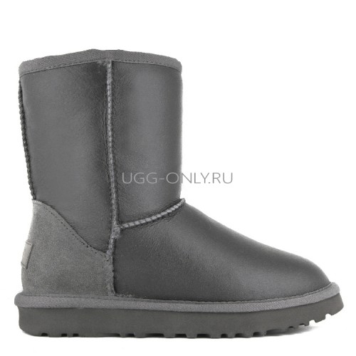 Mens Classic Short Metallic Grey