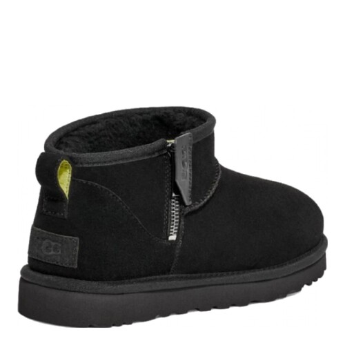 UGG Men's Classic Ultra Mini Zip Boot Black