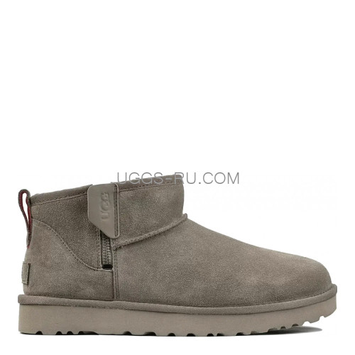UGG Men's Classic Ultra Mini Zip Boot Smoke