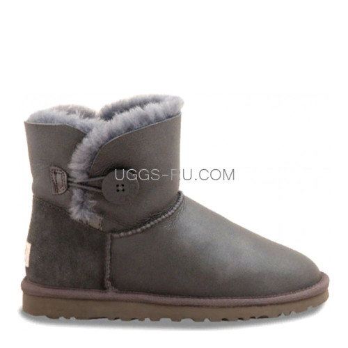 UGG Bailey Button Mini Metallic Grey