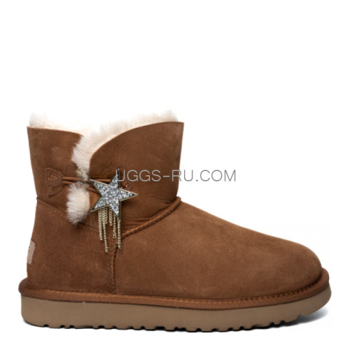 UGG Bailey Button Star Mini Chestnut