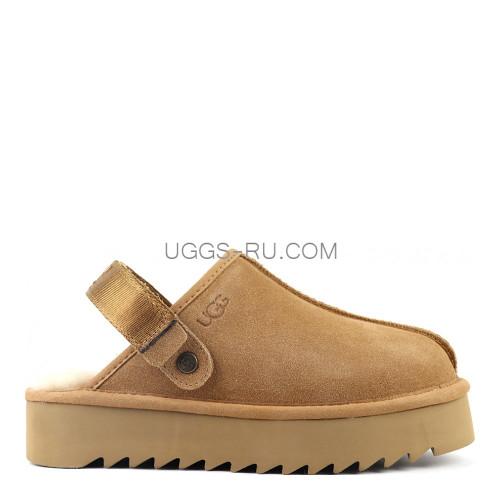 UGG Goldenstar Clog Platform Chestnut