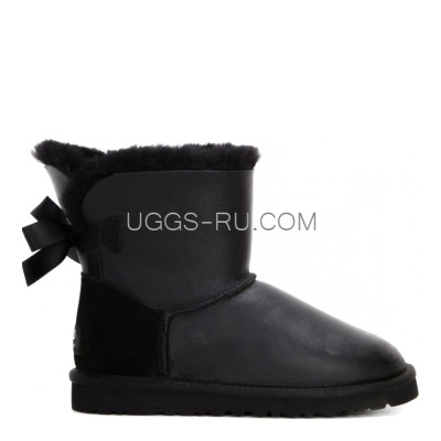 Mini Bailey Bow Metallic Black