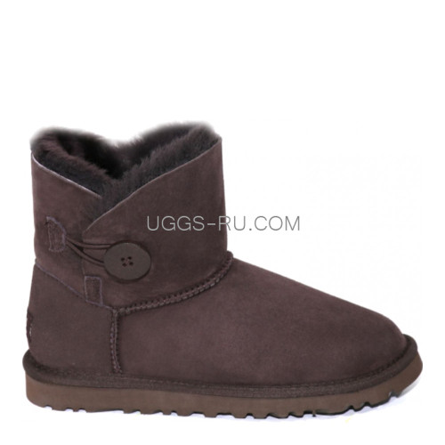 UGG Bailey Button Mini Chocolate