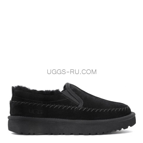 Mens Stitch Slip On Black