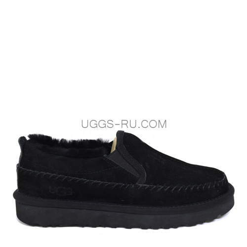 UGG Stitch Slip On Black Metal