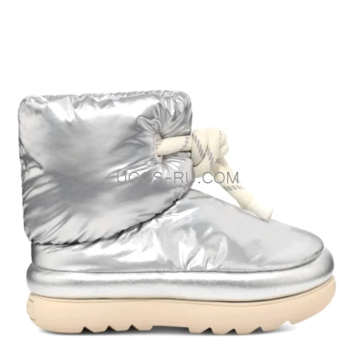 UGG Classic Maxi Short Metallic Silver