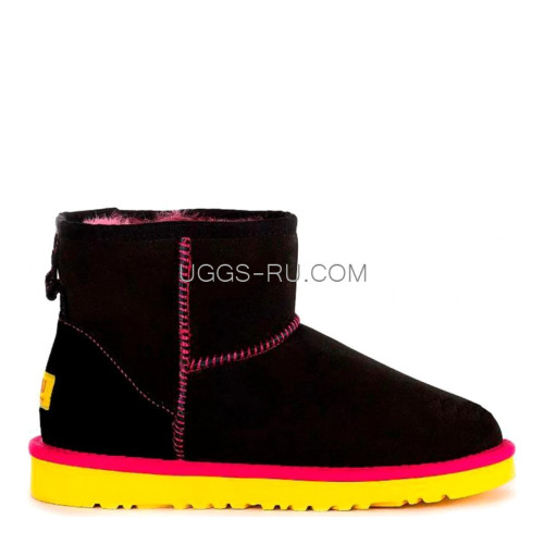 UGG Classic Mini Black-Yellow
