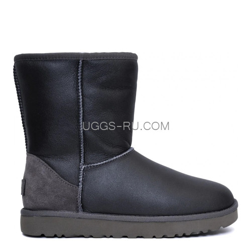 Mens Classic Short Metallic Grey