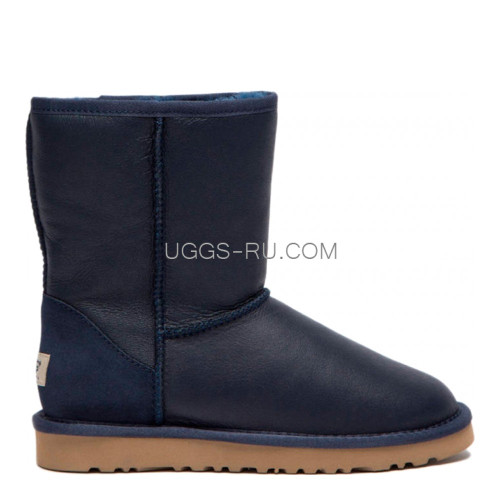 UGG Classic Short Metallic Navy