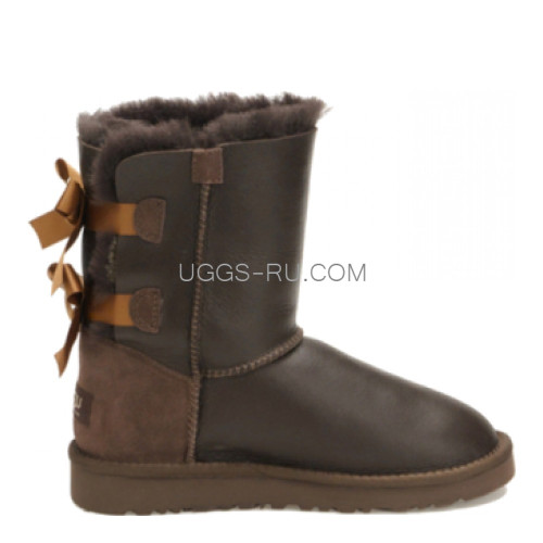 UGG Bailey Bow Metallic Chocolate