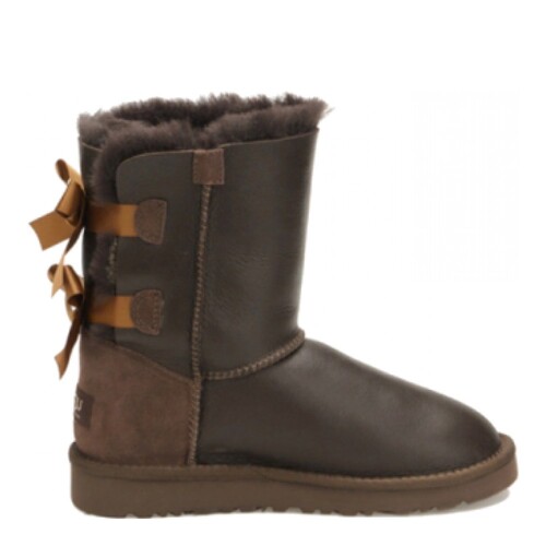 UGG Bailey Bow Metallic Chocolate