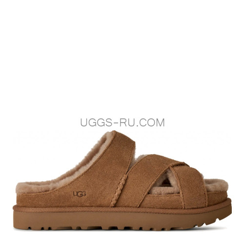 UGG Greenport Strap Slide Chestnut