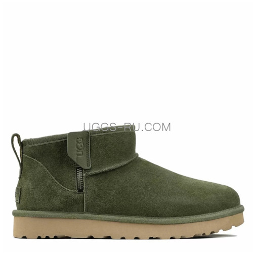 UGG Ugg Men's Classic Ultra Mini Zip Khaki
