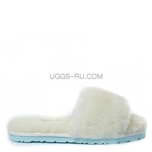 UGG Fluff Slide Slippers White