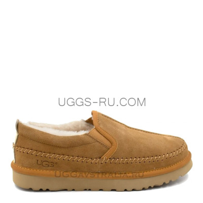 Mens Stitch Slip Chestnut