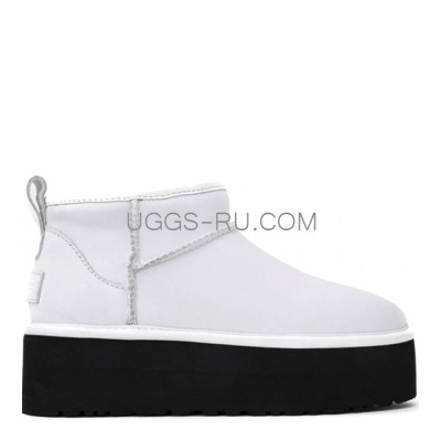 Classic Ultra Mini Platform Leather White