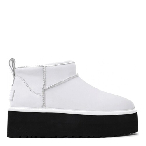 UGG Classic Ultra Mini Platform Leather White