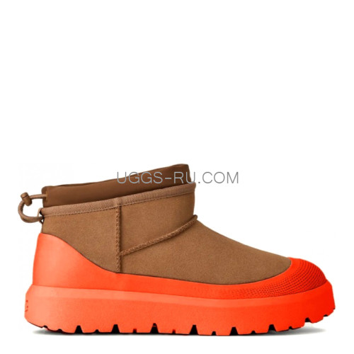 UGG Mens Classic Ultra Mini Hybrid Chestnut Orange