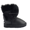 UGG KIDS Classic ZIP Leather Black UGG KIDS Classic ZIP Leather Black