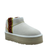 UGG Classic Ultra Mini Braid Platform White UGG Classic Ultra Mini Braid Platform White