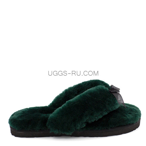 UGG Fluf Fflip Flop Dark Green