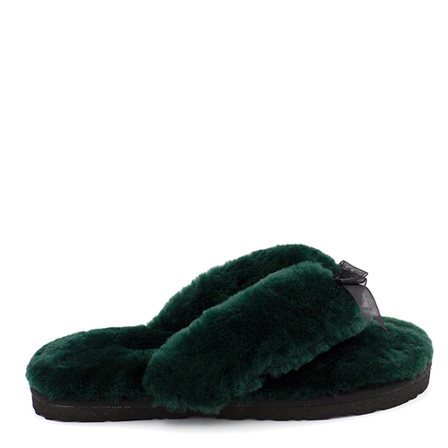 Fluff Flip Flop Dark Green